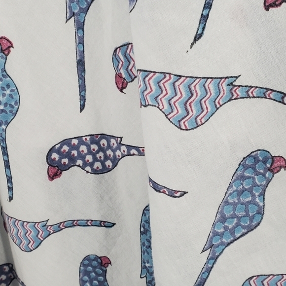Angelique St. Croix cotton bird print maxi dress - Picture 5 of 15